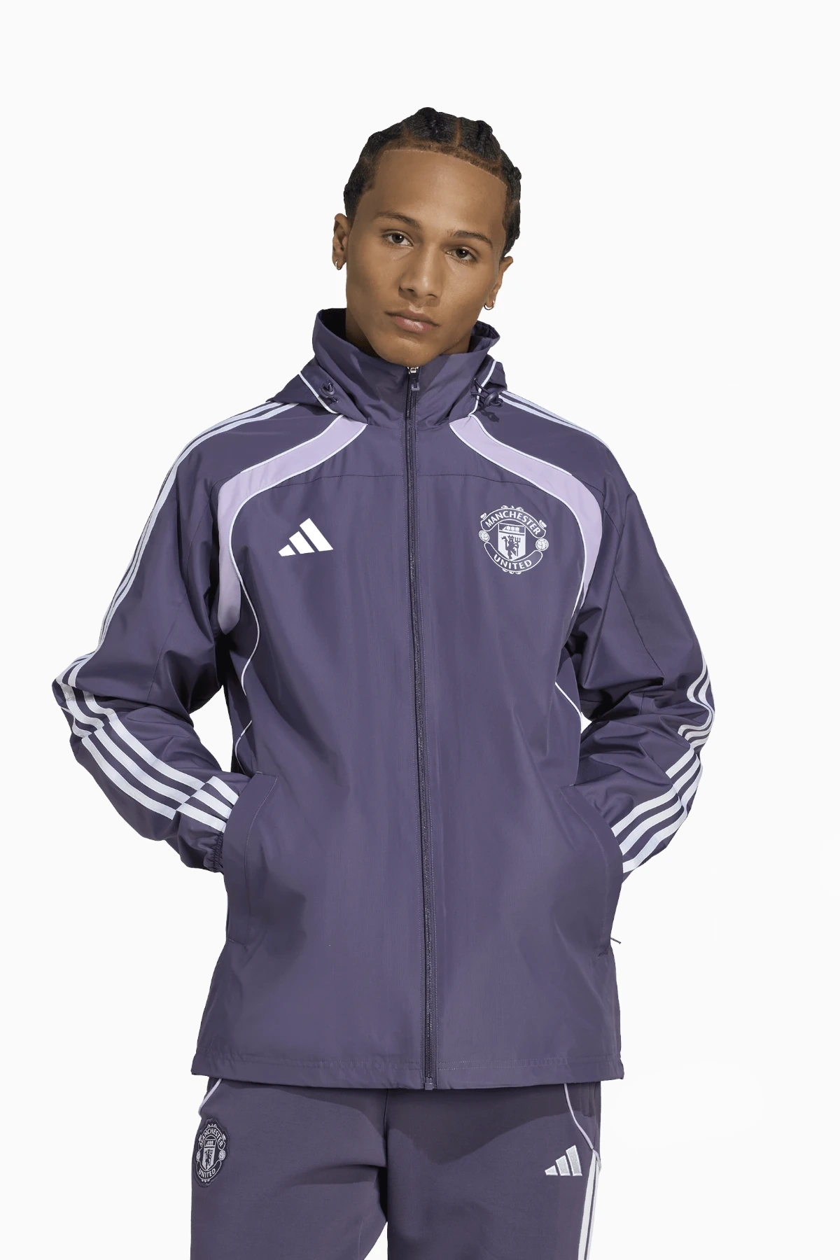 Kurtka adidas Manchester United 25/26 Urban Purist - Fioletowy
