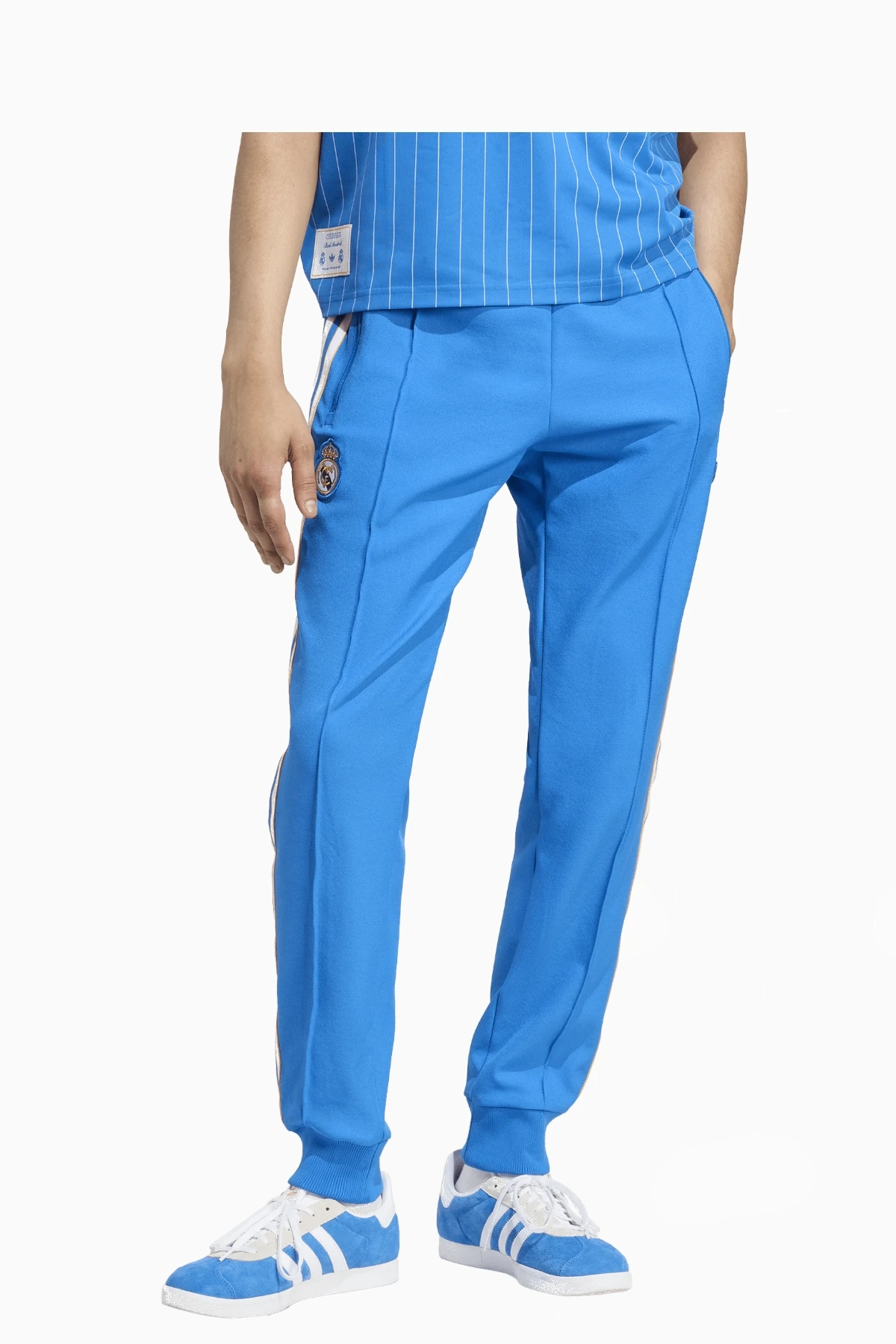 Spodnie adidas Real Madryt 25/26 Terrace Icons - Niebieski