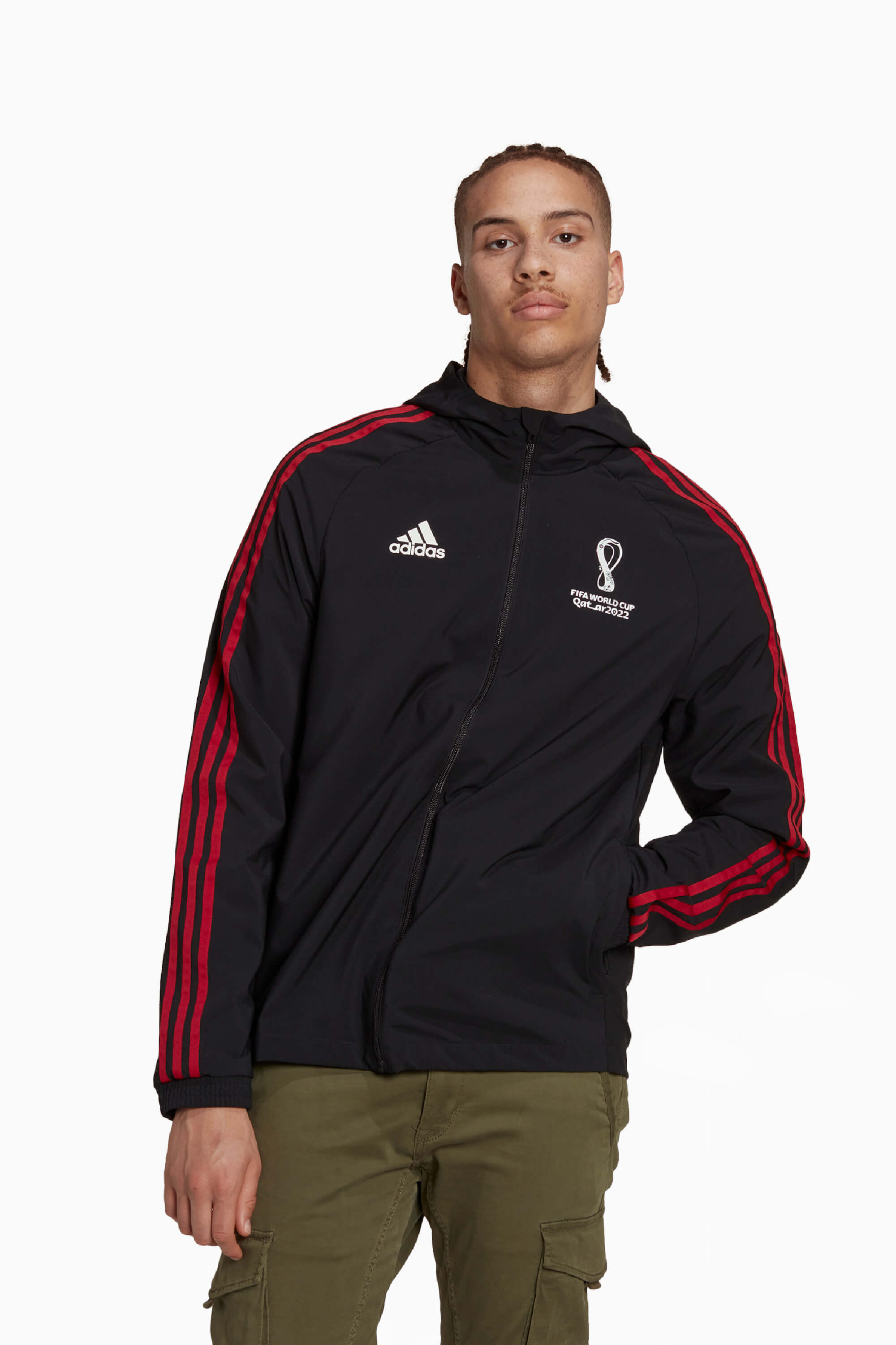 Bluza z kapturem adidas World Cup 2022 Emblem - Czarny