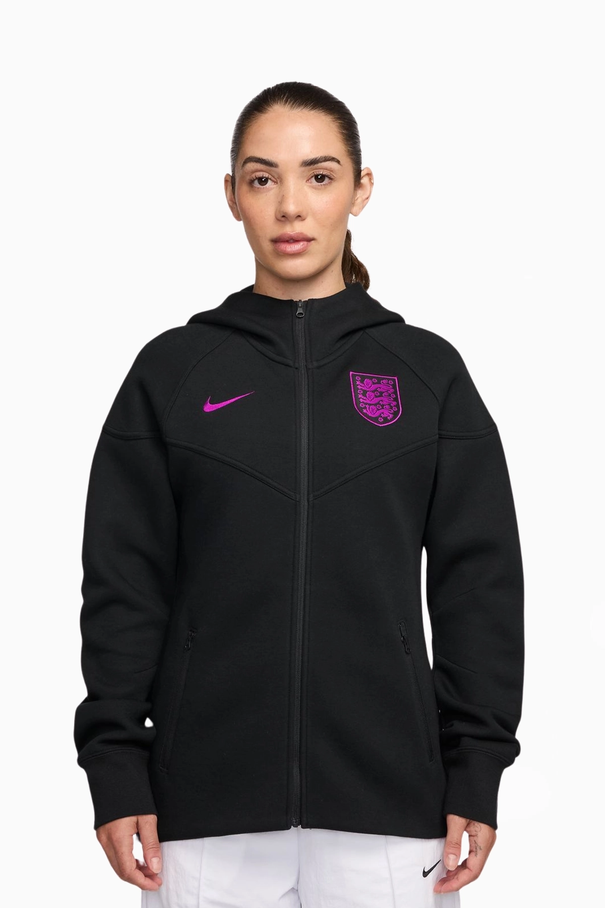 Bluza z kapturem Reprezentacji Anglii Nike 2025 Tech Fleece Windrunner Damska