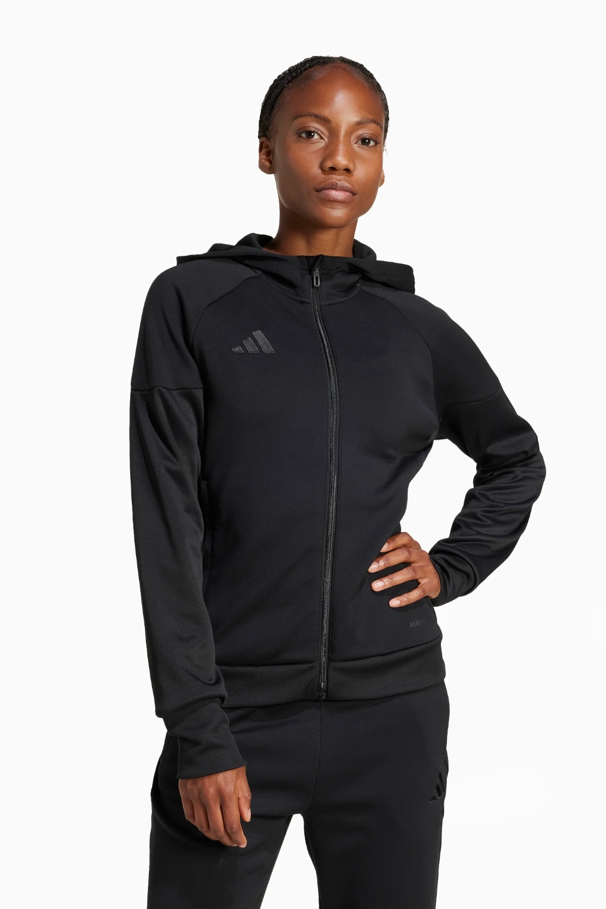 Bluza z kapturem adidas Tiro 25 Travel FZ Damska - Czarny