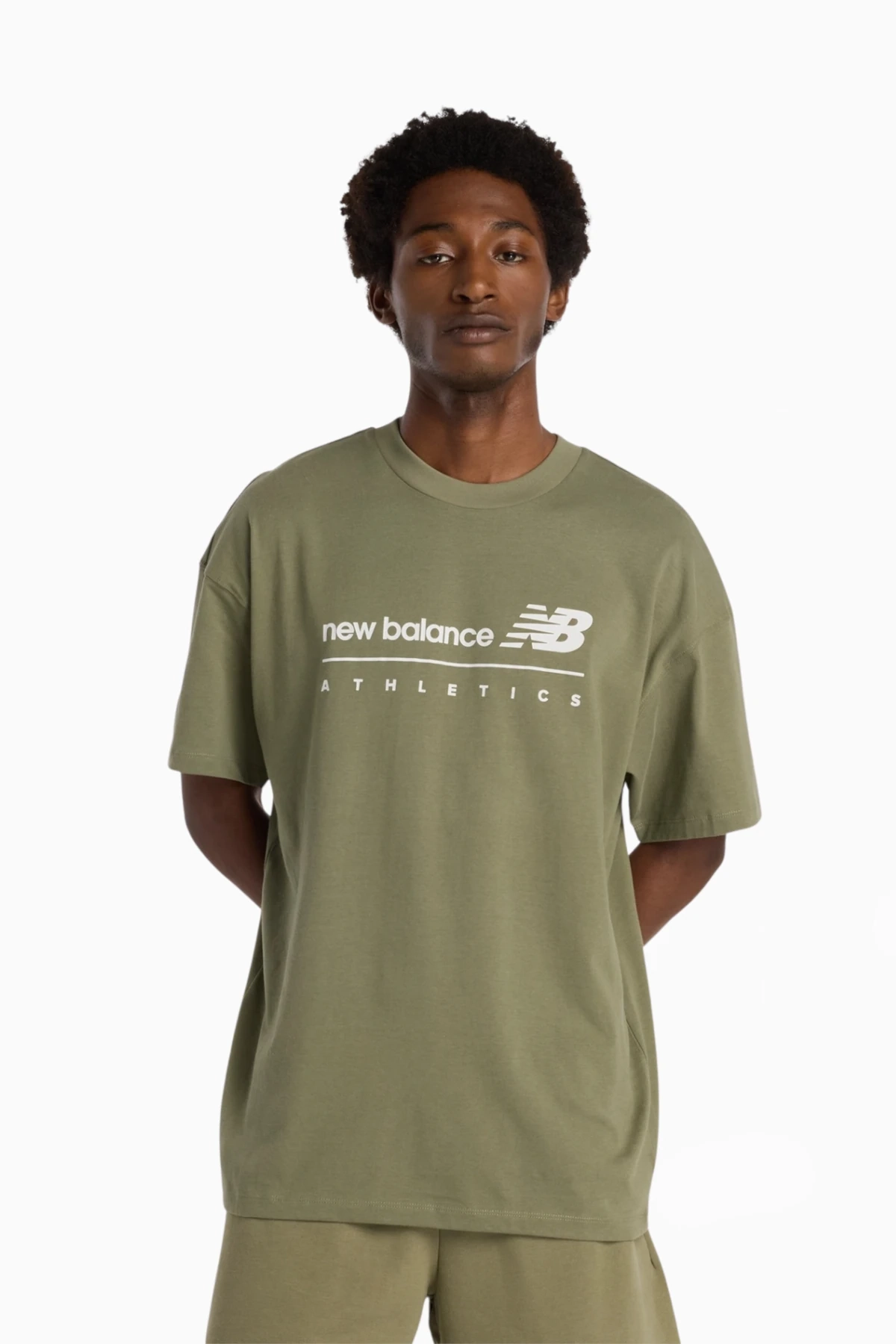 Koszulka New Balance Linear Graphic - Zielony