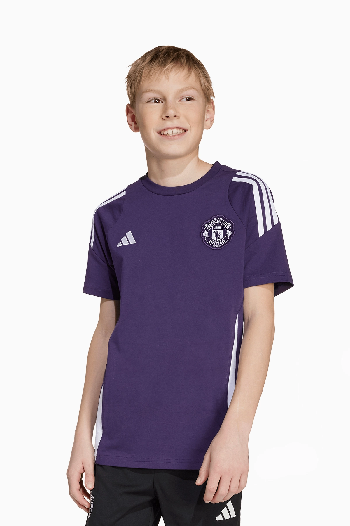 Koszulka adidas Manchester United 25/26 Tee Junior - Fioletowy