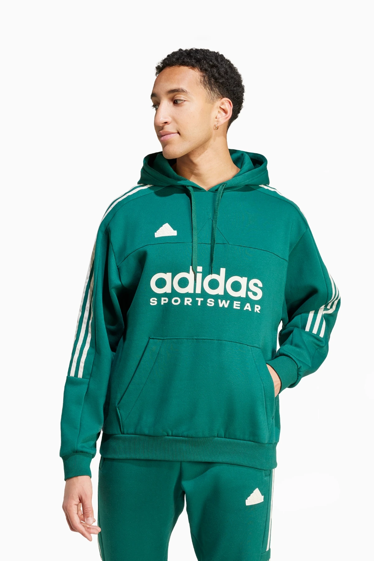 Bluza z kapturem adidas House of Tiro Fleece - Zielony