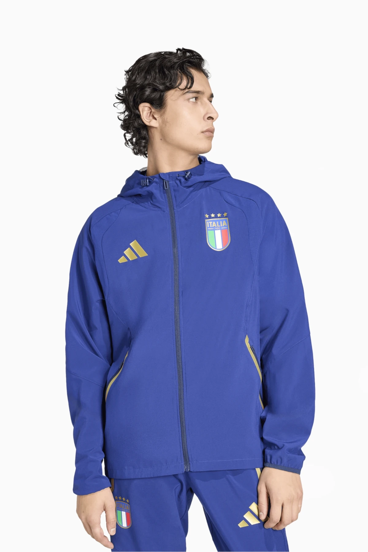 Kurtka Reprezentacji Włoch adidas 2026 Tiro Travel Full-Zip - Niebieski