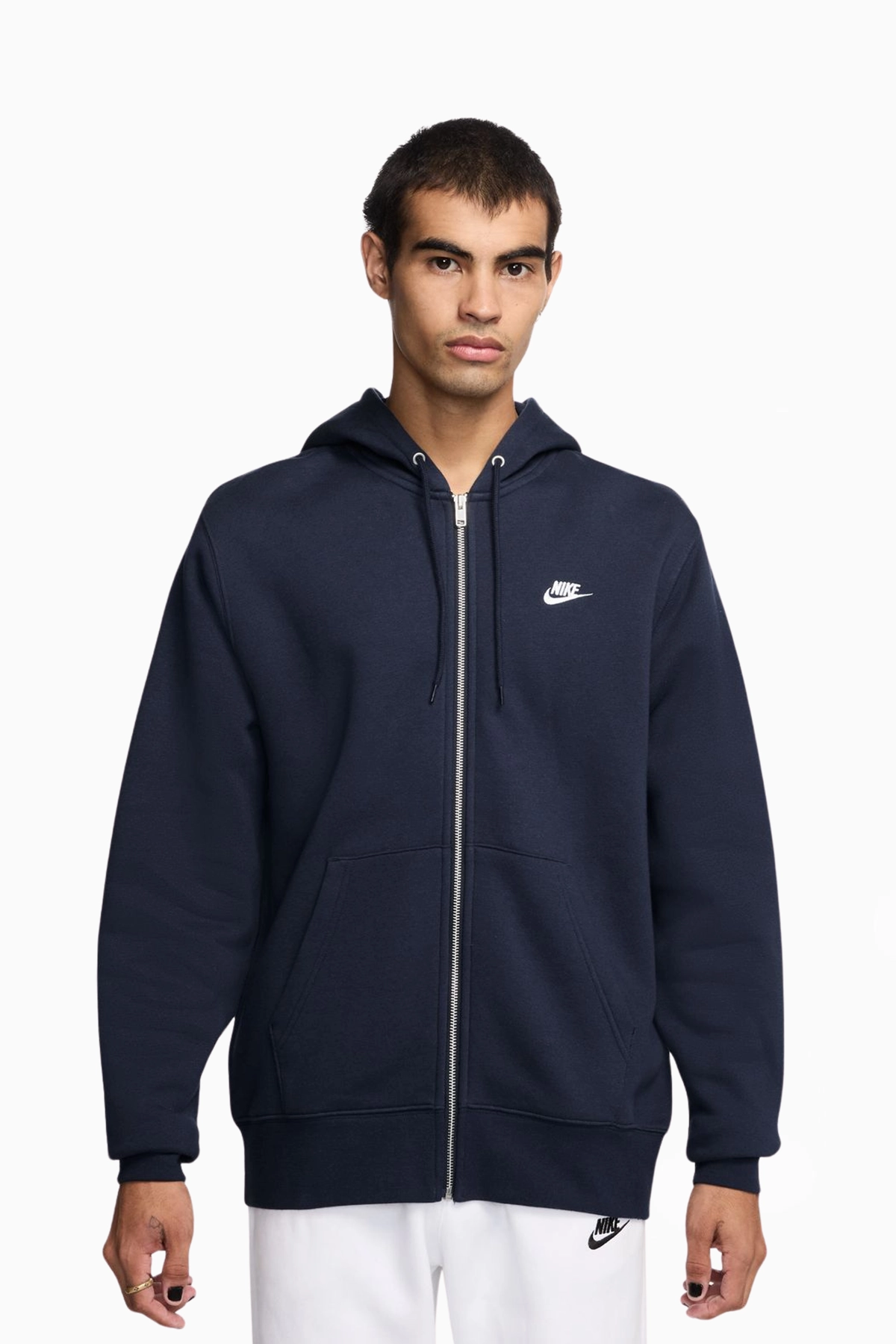 Bluza z kapturem Nike Club Full-Zip - Granatowy
