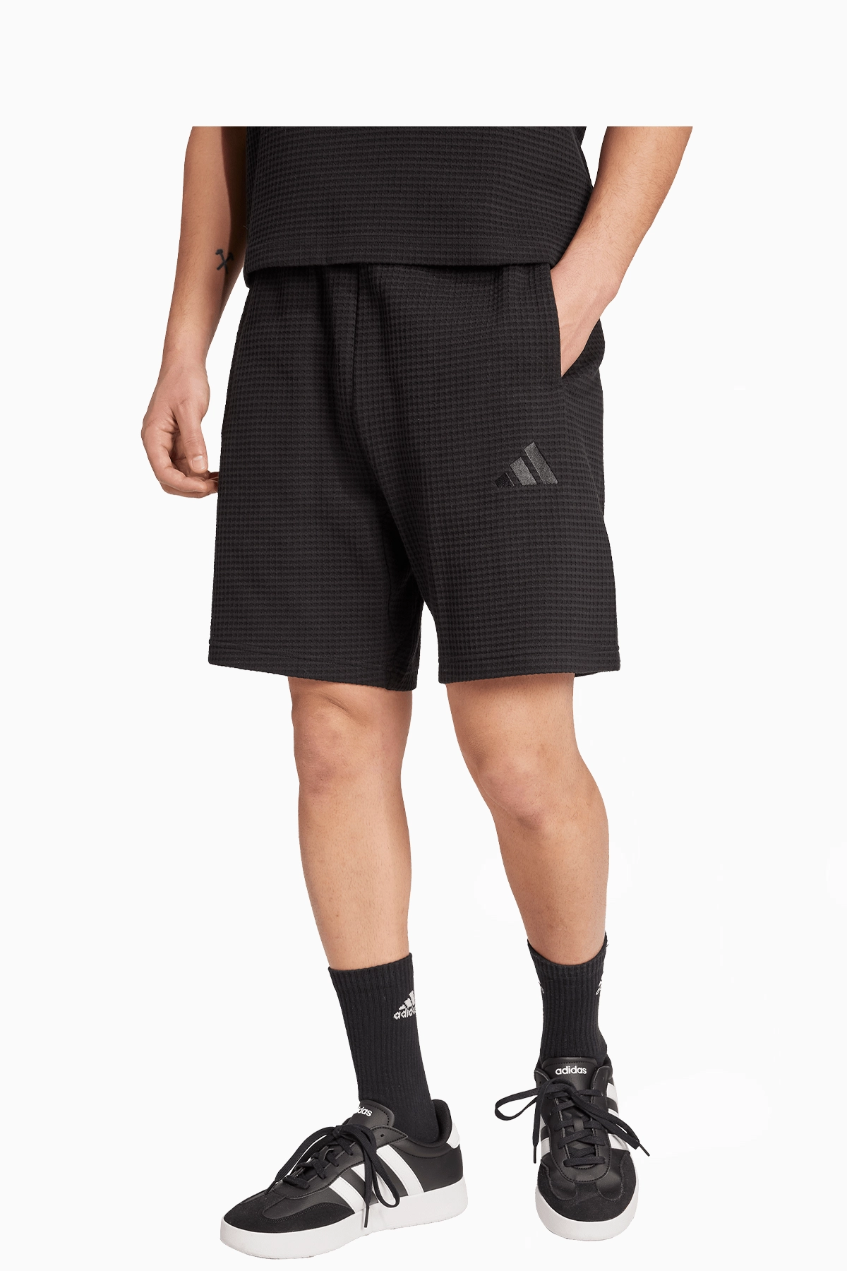 Spodenki adidas All SZN Waffle Knit 7-Inch - Czarny
