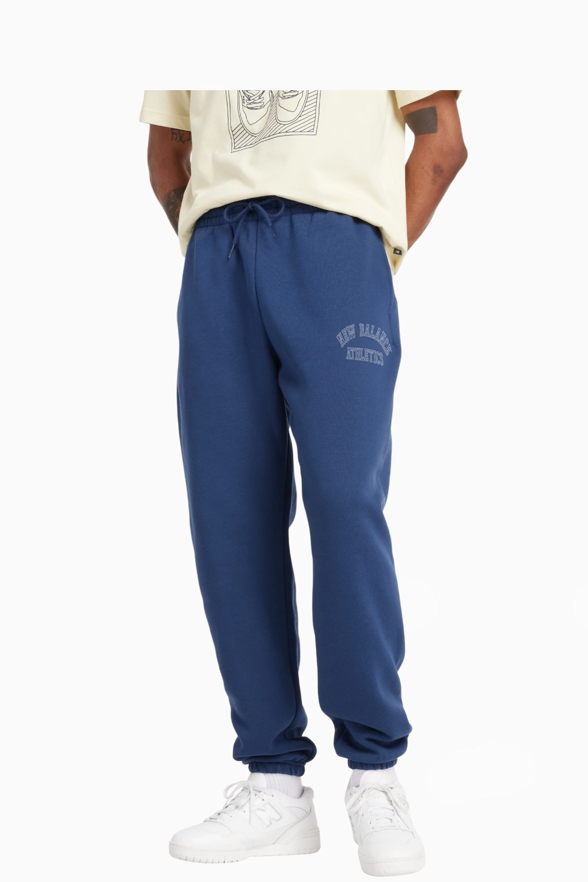 Spodnie New Balance Fleece Graphic - Niebieski