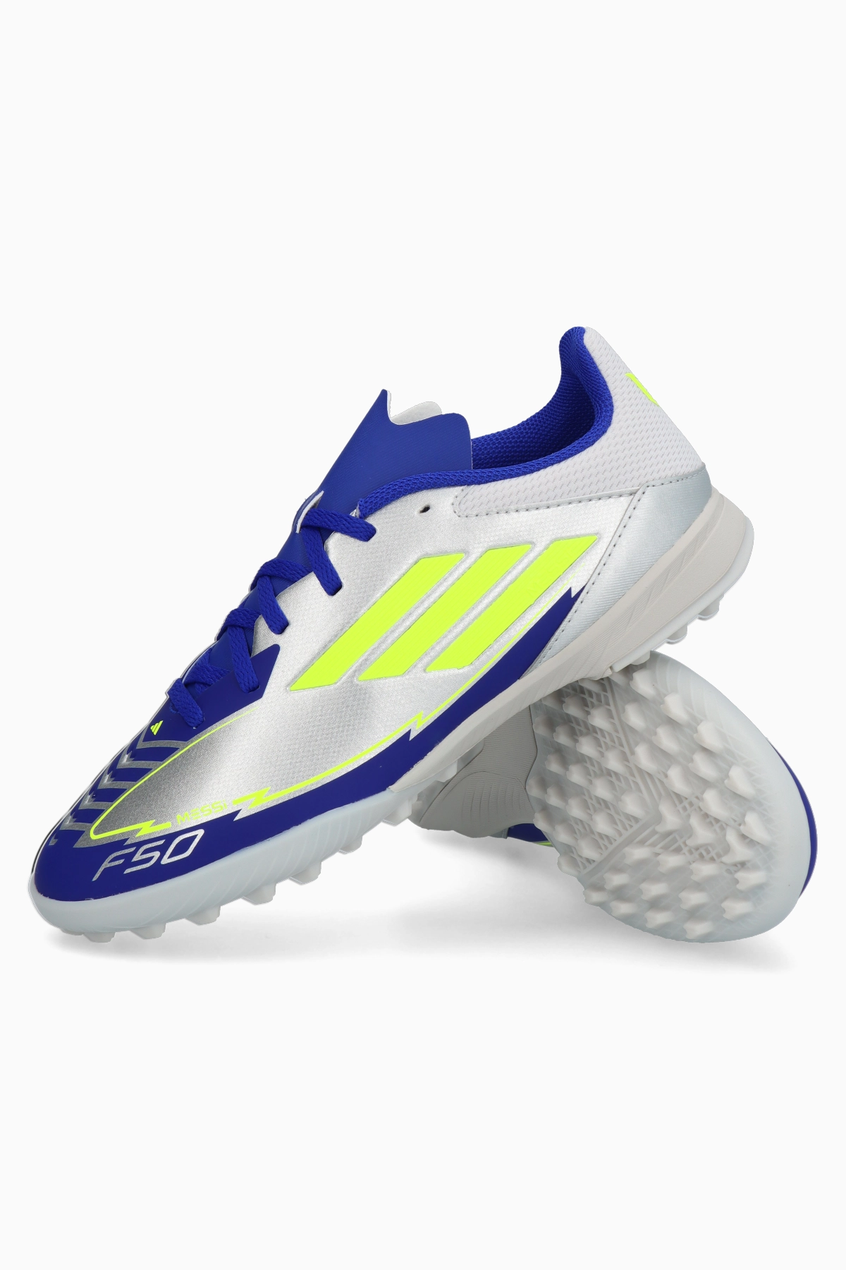 Turfy adidas F50 League Messi TF Junior - Srebrny