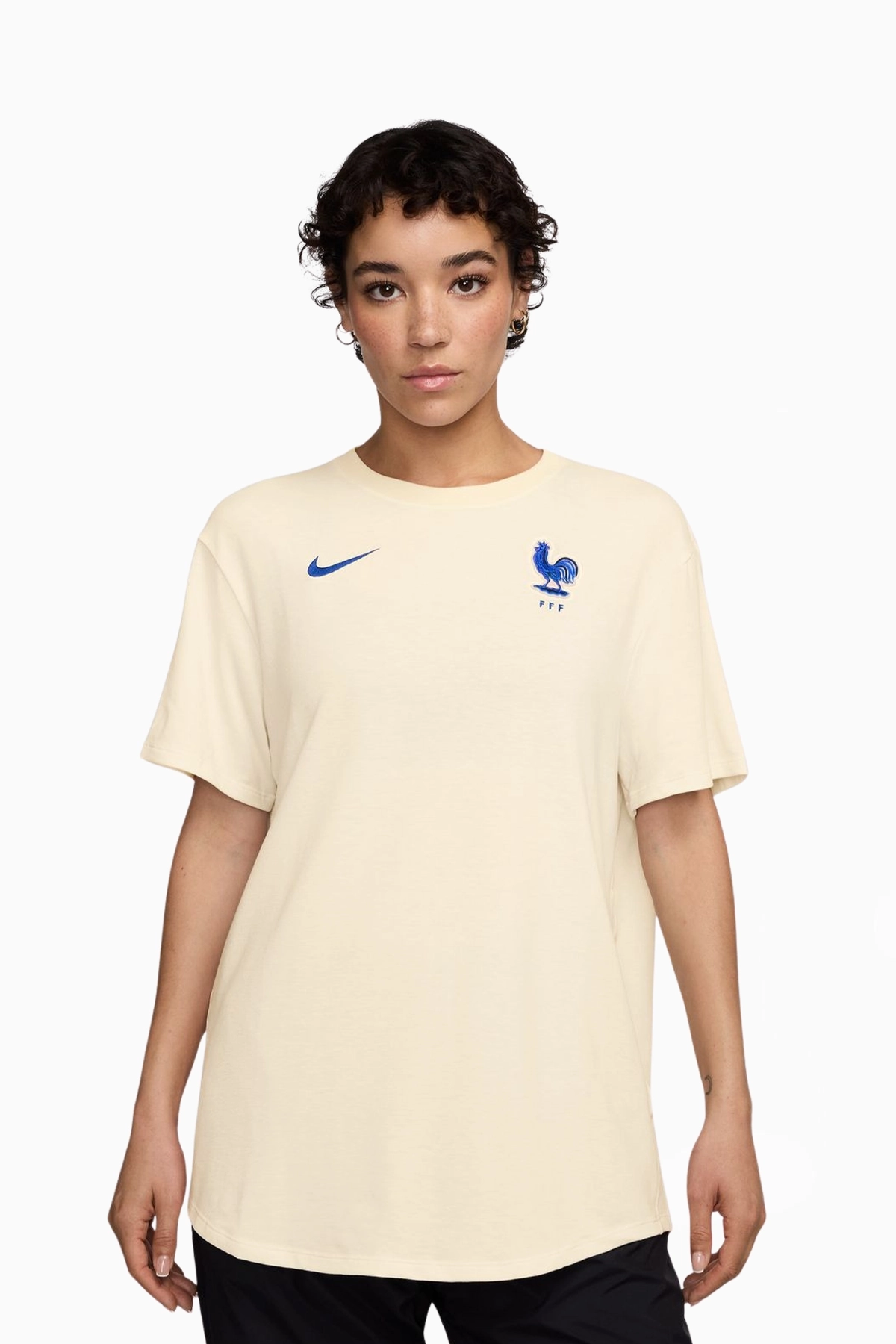 Koszulka Reprezentacji Francji Nike 2025 Relaxed Damska - Beżowy