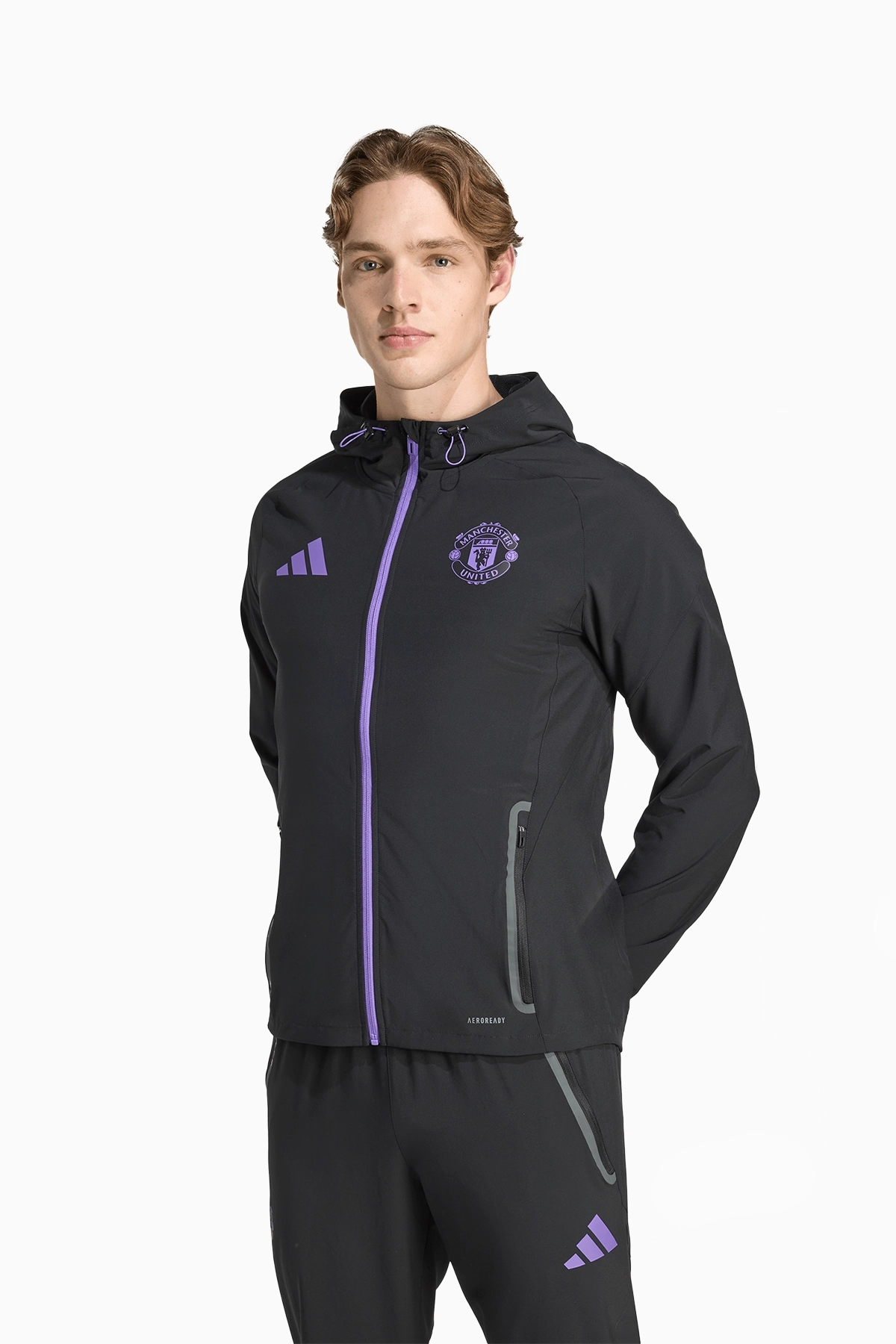 Kurtka adidas Manchester United 25/26 Competition Vis Tech Travel - Czarny