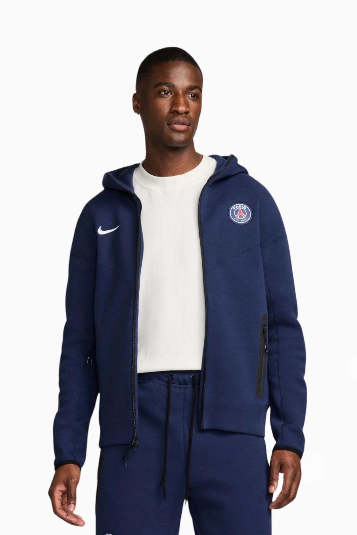 Bluza z kapturem Nike PSG 24/25 Tech Fleece Windrunner - Granatowy