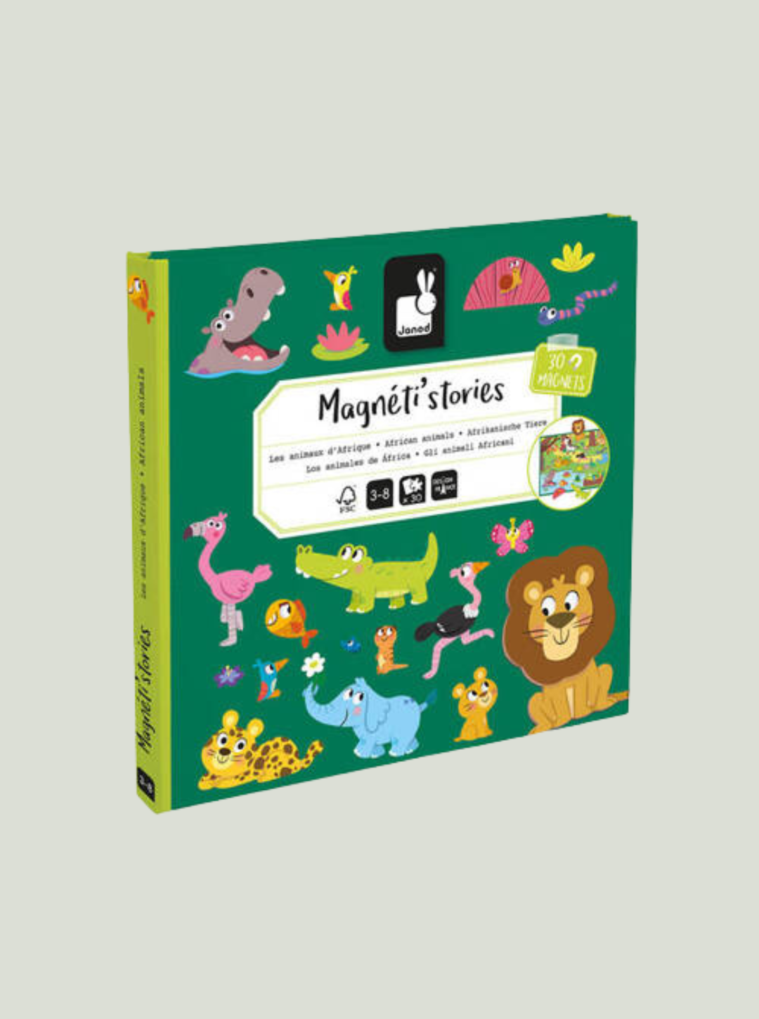 Magnetyczna układanka Afrykańskie zwierzęta Magneti'stories 3+ JANOD