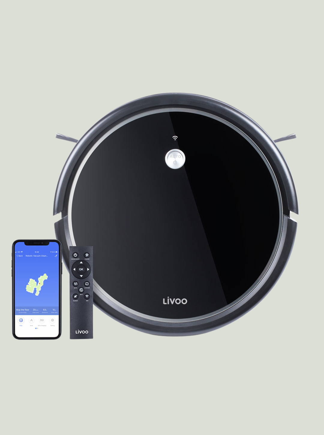 Robot sprzątający Robot vacuum cleaner Black APP LIVOO