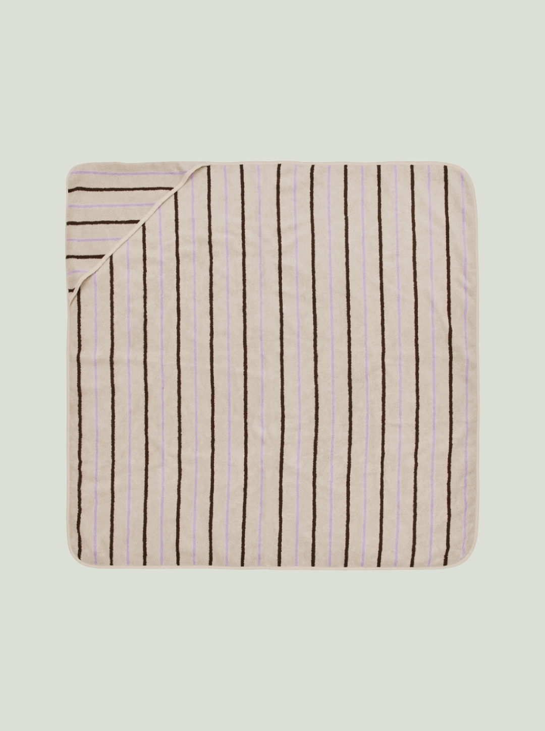 Ręcznik z kapturem Raita Purple / Clay / Brown 100x100 OYOY Mini