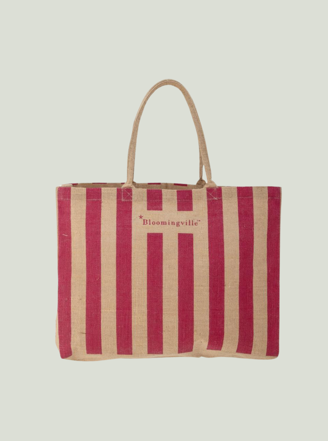 Torba na zakupy Bergamo, różowa, juta Bloomingville