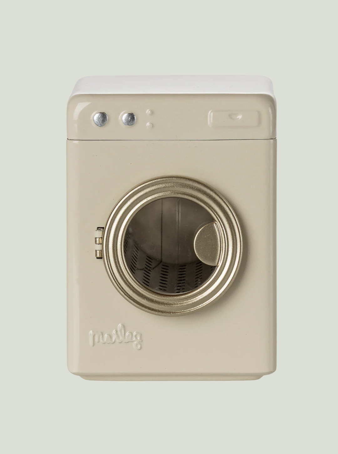 MAILEG Metalowa pralka dla myszek 8 cm - WHITE