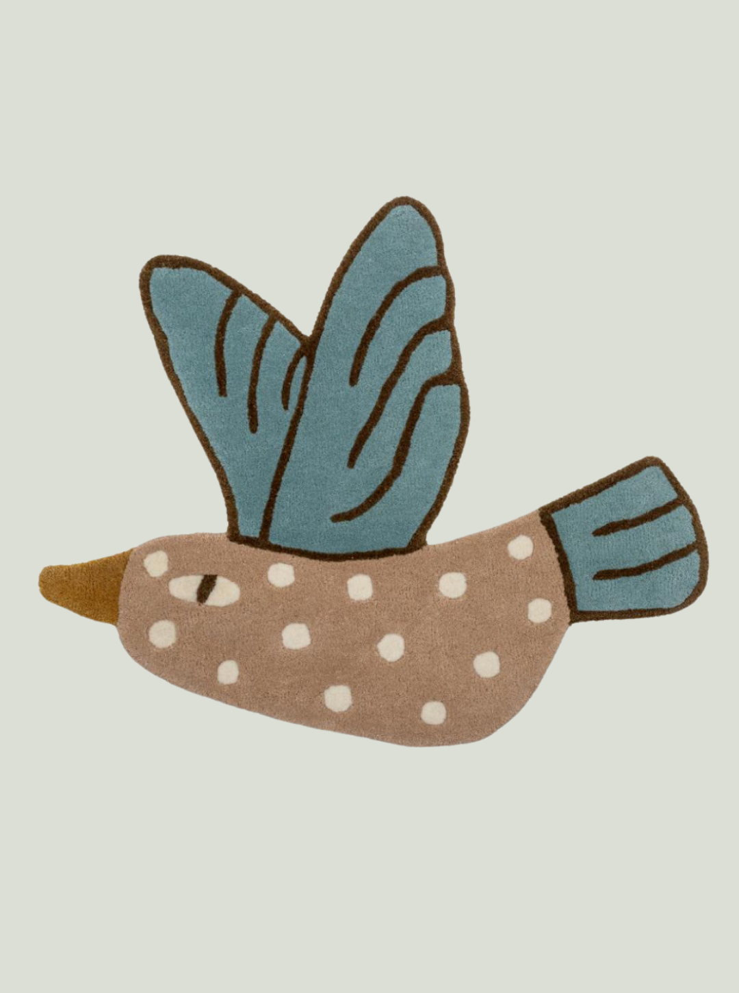 Dywan Blue Jay, niebieski, wełna Bloomingville MINI