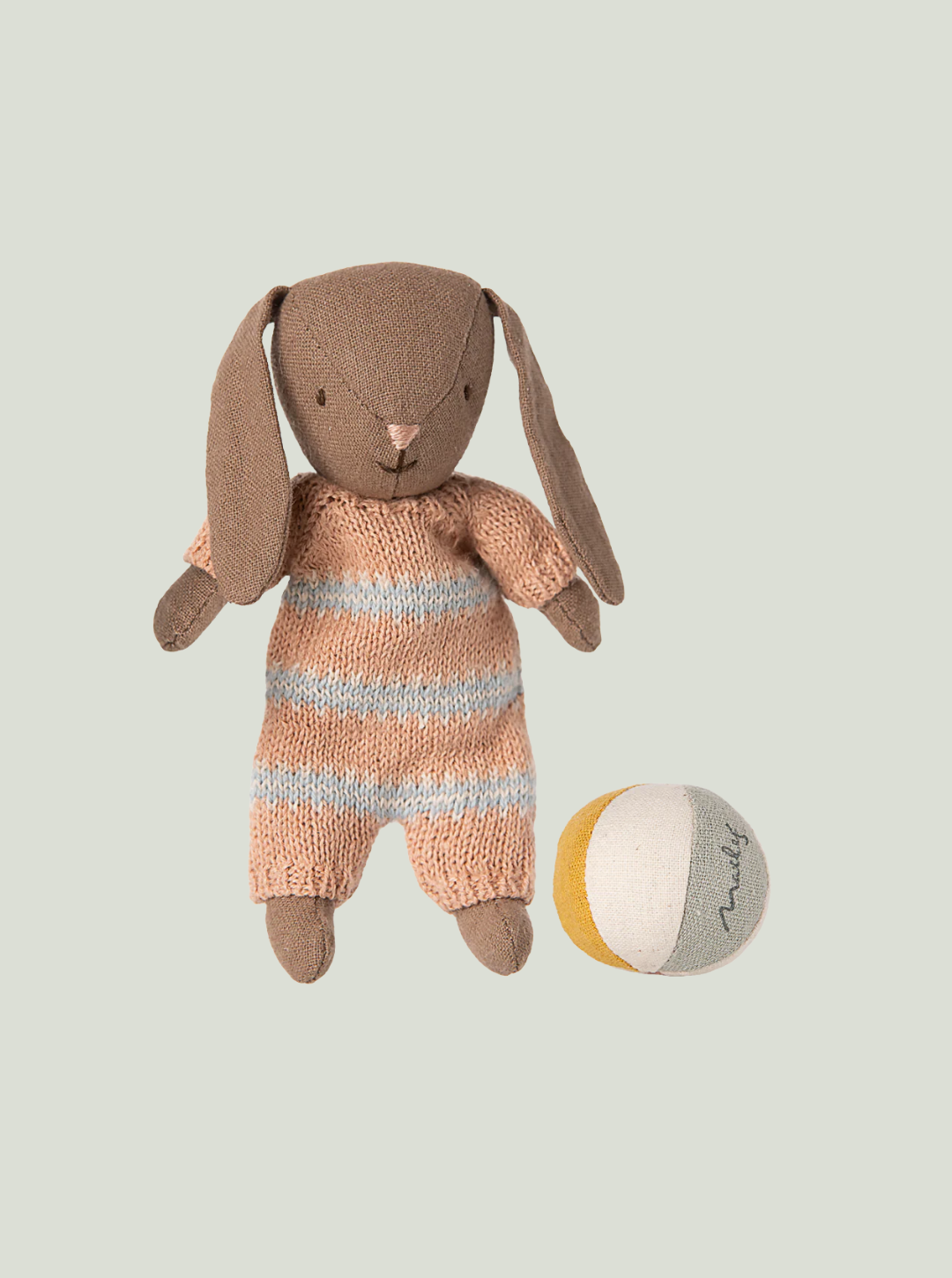 MAILEG Zestaw króliczek, Micro - Brąz - Róża przybrudzona