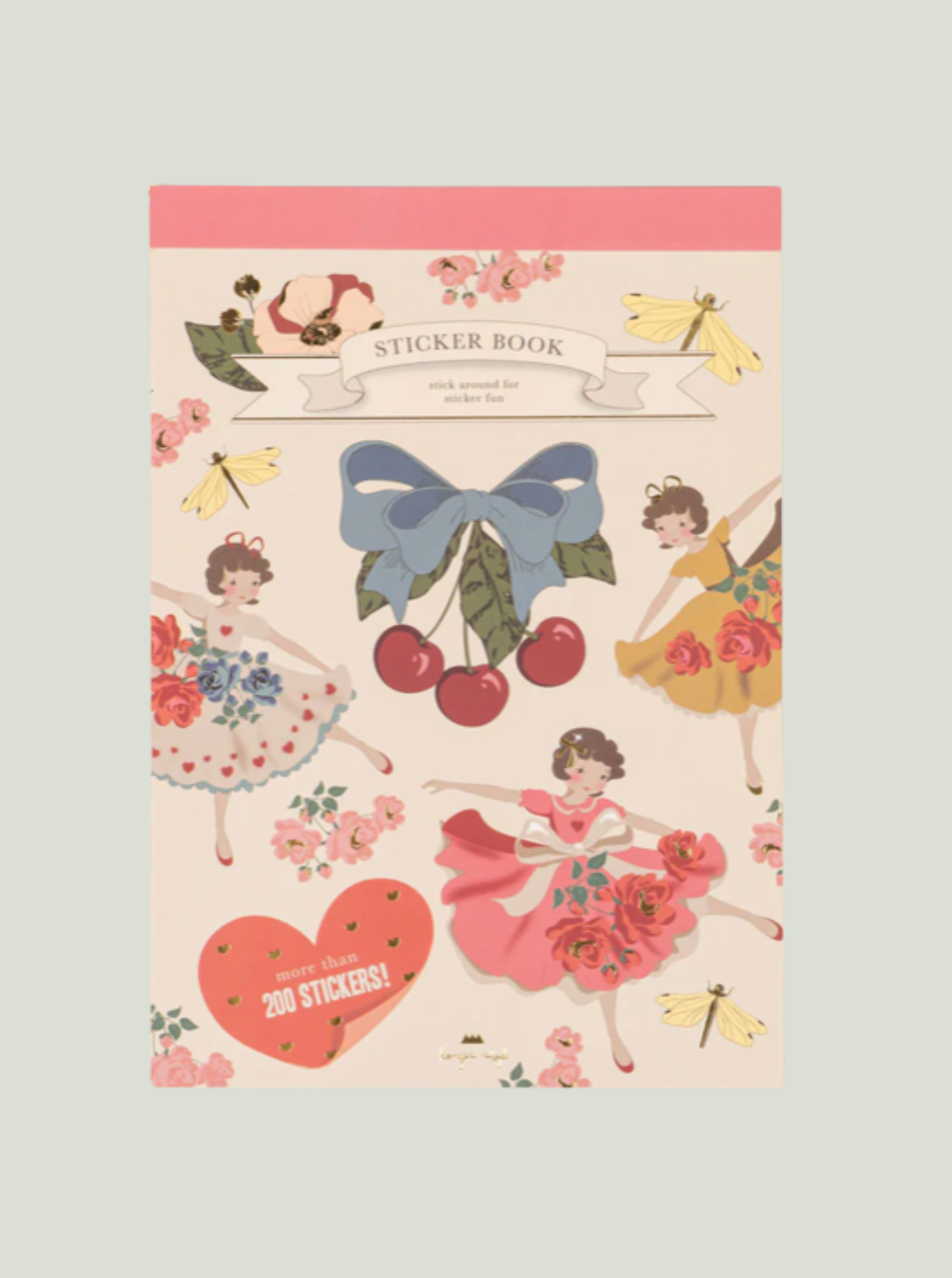 Książeczka z naklejkami A STICKER A DAY Pink Konges Sløjd