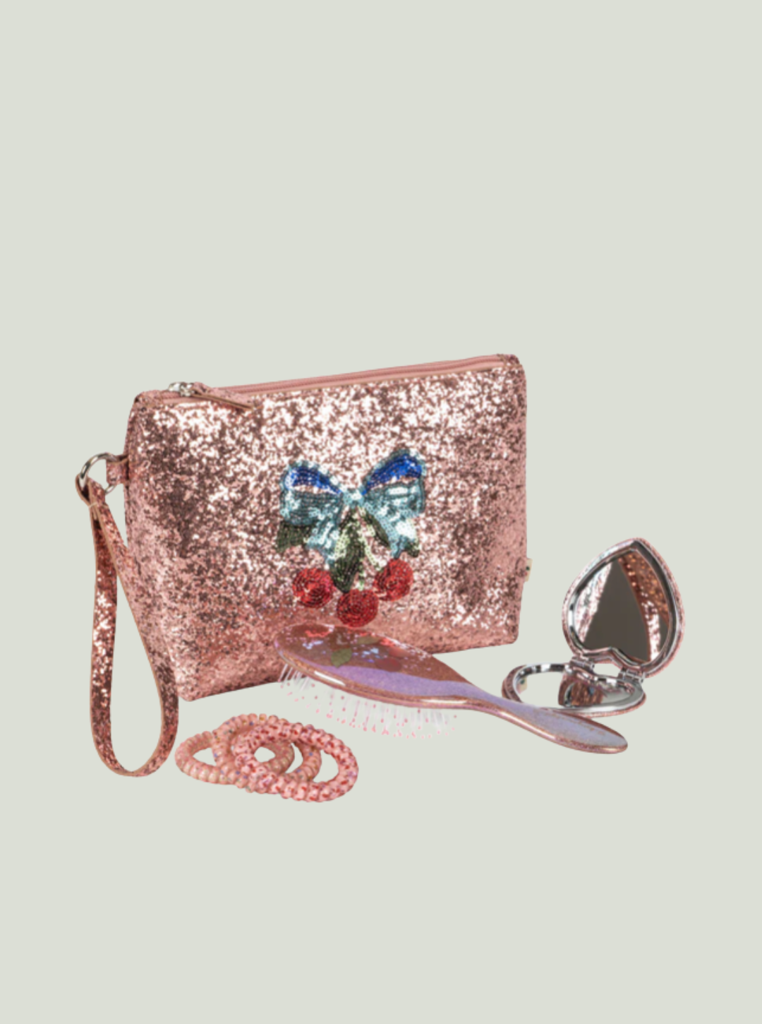 Zestaw Kosmetyczka GET READY WITH ME KIT glitter rose Konges Sløjd