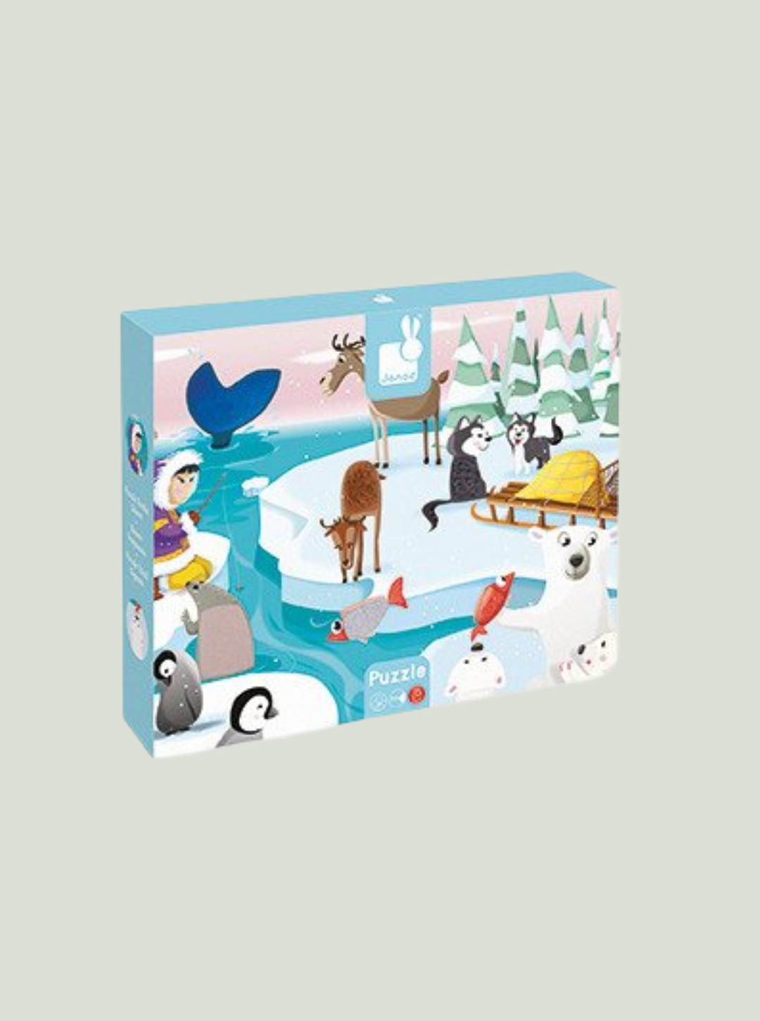 Puzzle sensoryczne 20 elementów Lodowa kraina JANOD