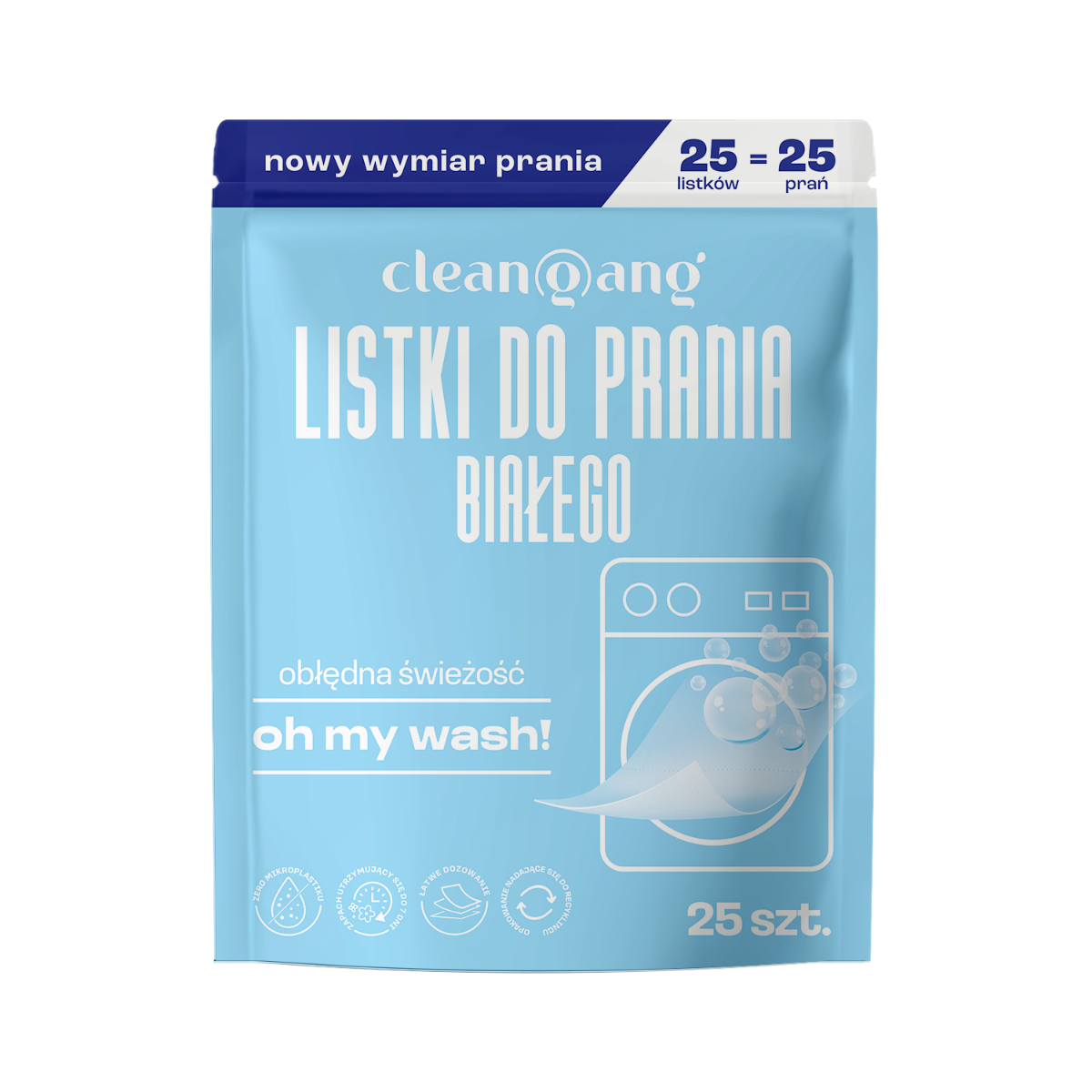 innowacyjne listki do prania białych tkanin, 25 szt.