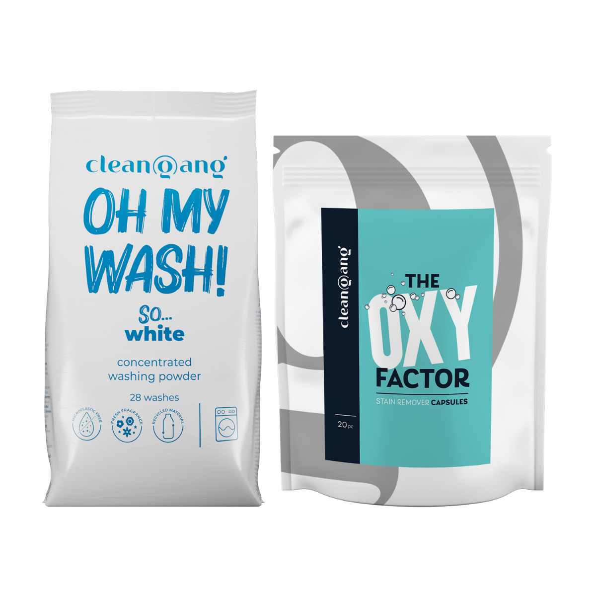 zestaw do prania białego z kapsułkami odplamiającymi