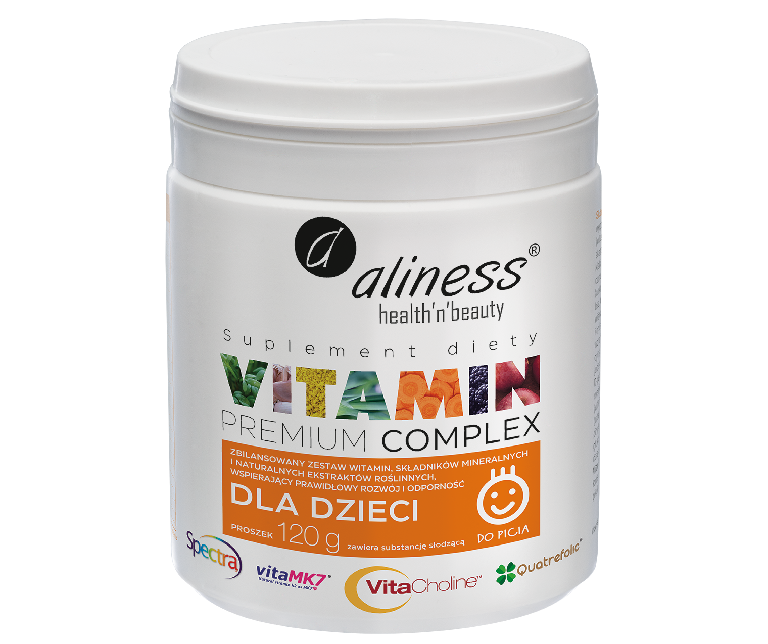 Premium Vitamin Complex dla dzieci proszek 120g Aliness