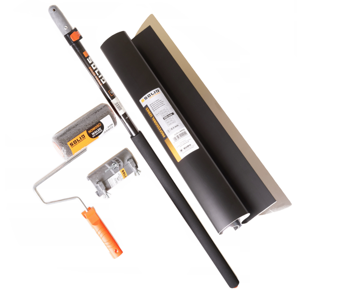 Zestaw do nakładania gładzi SOLID 5 cz.Nóż 45 cm PROFESSIONAL ,kij teleskop,wałek 25cm + rączka ,adapter