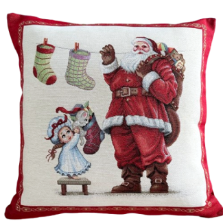 BN Poszewka 40x40cm Eden Mikołaj z dzieckiem