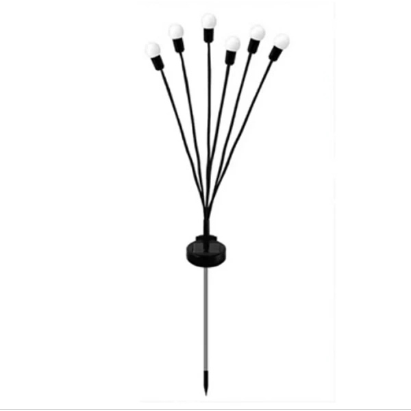Lampa solarna czarna mini kulki 6sztuk 70 cm