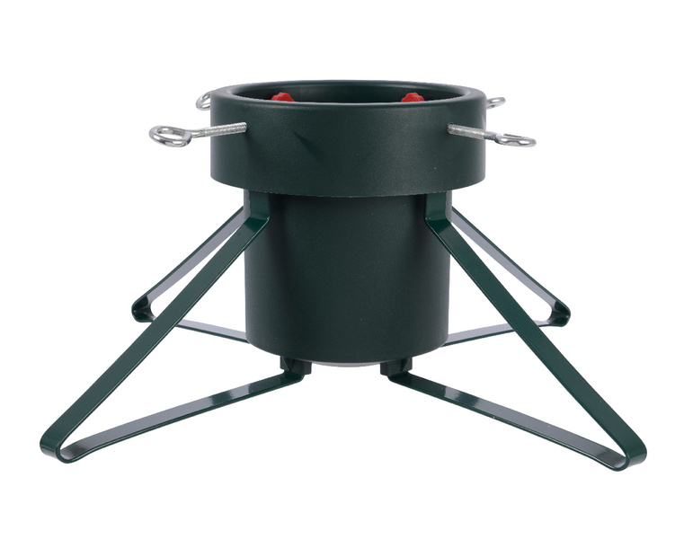 Stojak do choinki metal 4 ramienny max 2,1m zielony z pojemnik na wodę 46cm