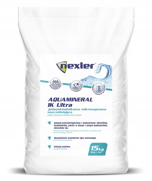 NEXLER Aquamineral 1K Ultra - 15 kg - mikrozaprawa hydroizolacja