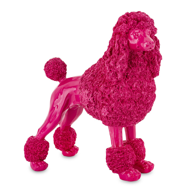 Figurka Pudel różowy stojący 33,5x16x31cm