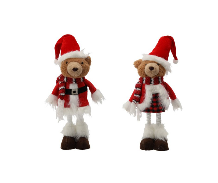 Miś pluszowy ON/ONA czerwono-biały na teleskopach 30-45cm