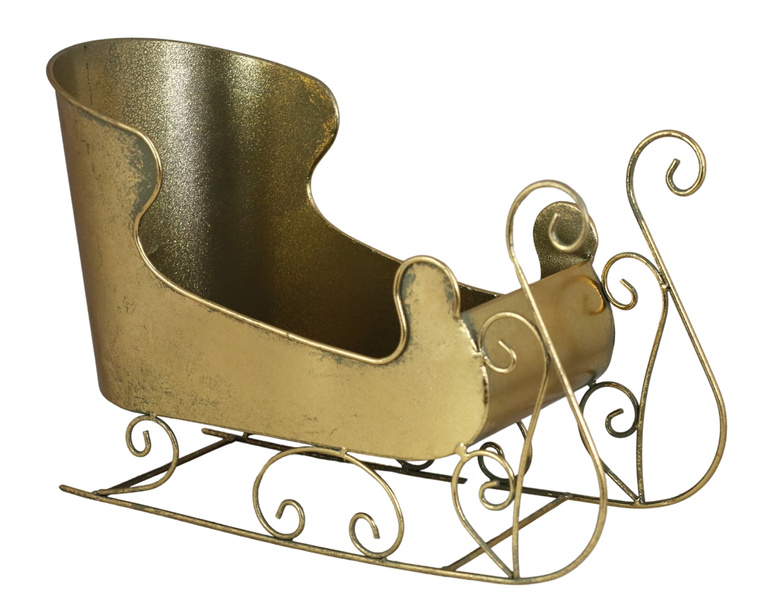 Sanie metalowe złote 37,5x17,5cm