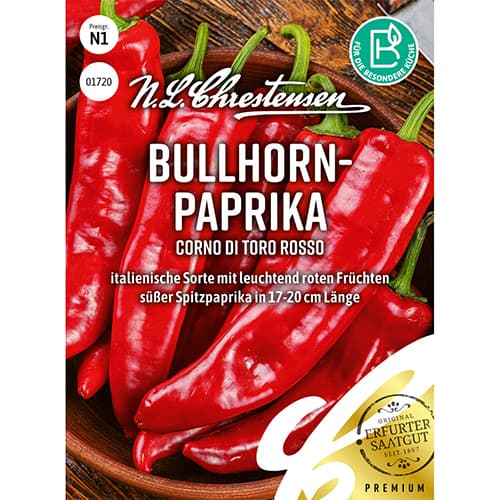 1 szt, Paprika édes Corno di toro rosso - Magok: Mod de ambalare: 1 db