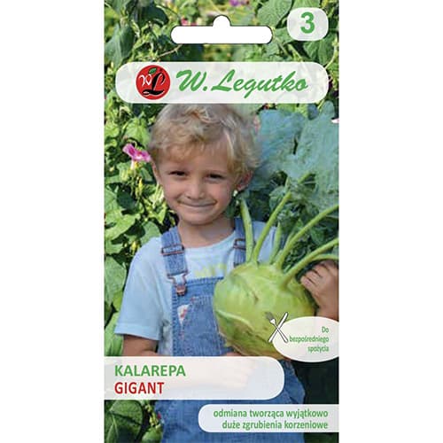 1 szt, Kohlrabi Gigant Legutko - Samen: Ilość w opakowaniu: 2 g