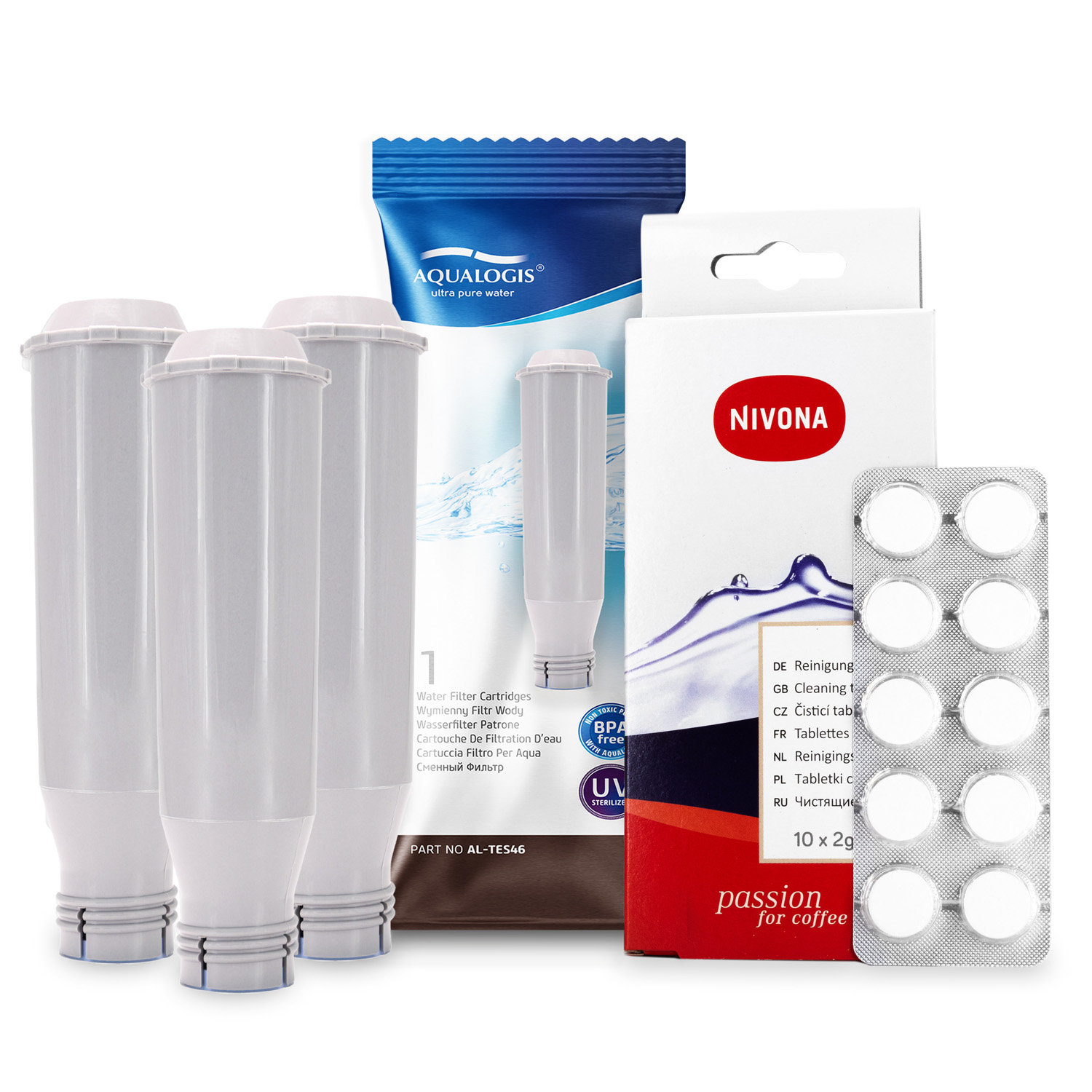 x3 Filtr Do Ekspresu NIVONA AL-TES46 + Tabletki NIRT701