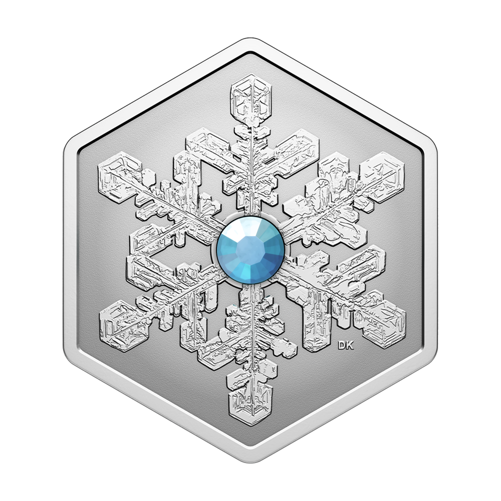 Srebrna moneta Śnieżynka z kryształem 2024 - wysyłka 24 h! - Mennica Skarbowa