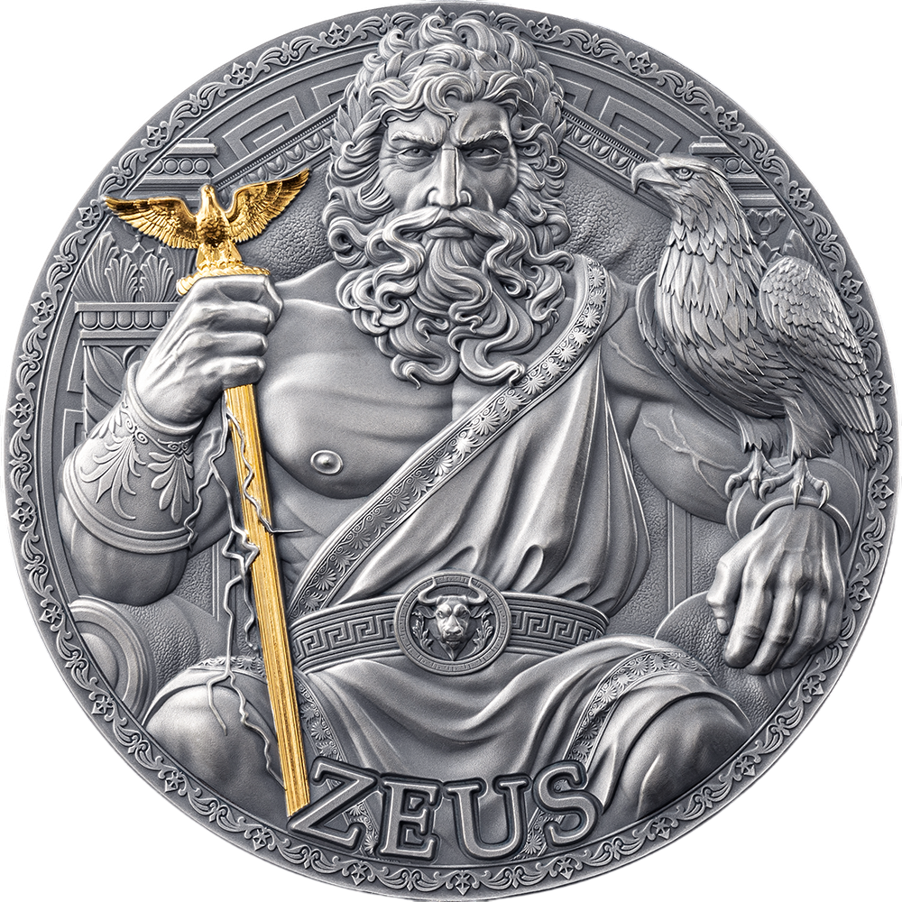 Srebrna moneta Mitologia Grecka: Zeus 2025 3 uncje - wysyłka 24 h! - Mennica Skarbowa