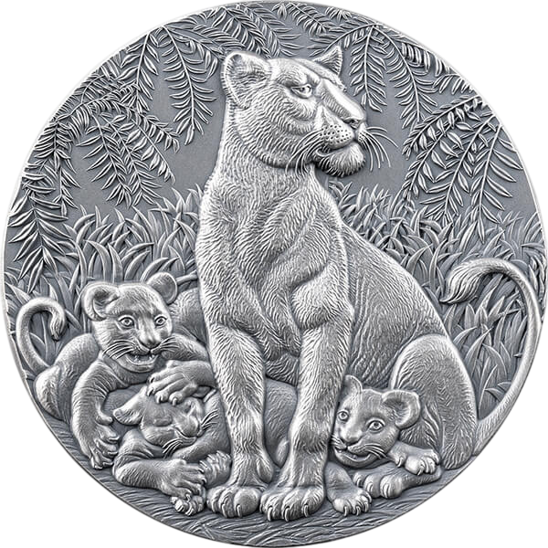 Srebrna moneta Cykl życia: Gracja lwicy 2 uncje 2024 - wysyłka 24 h! - Mennica Skarbowa