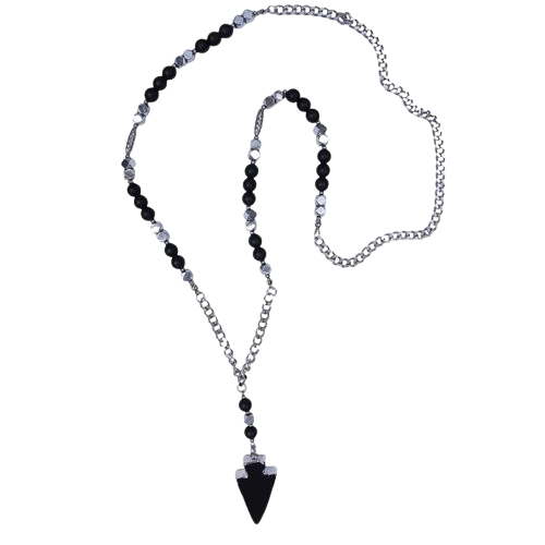 Naszyjnik męski stal i kamienie naturalne - wysyłka 24 h! - Mennica Skarbowa