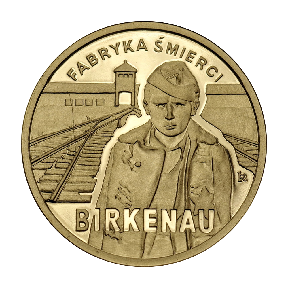 Złota moneta 100 zł 65. rocznica oswobodzenia KL Auschwitz-Birkenau 2010 - wysyłka 24 h! - Mennica Skarbowa
