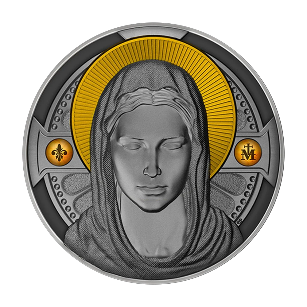 Srebrna moneta Matka Boska, 2000 franków CFA - wysyłka 24 h! - Mennica Skarbowa