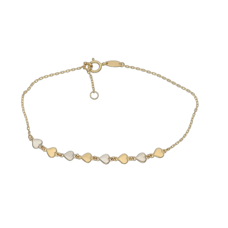 Bransoletka złota 19 cm Serduszka - wysyłka 24 h! - Mennica Skarbowa