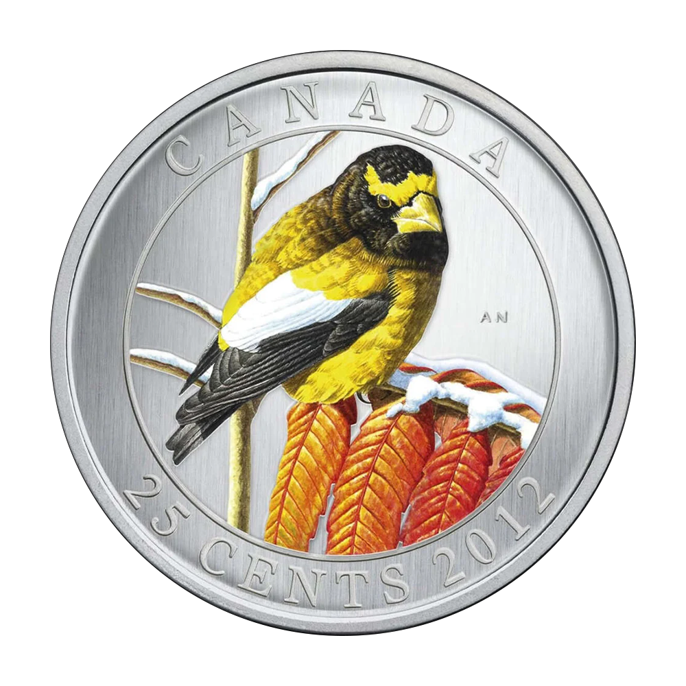 Moneta 0,25 CAD Grubodziób Wieczorny 2012 - wysyłka 24 h! - Mennica Skarbowa