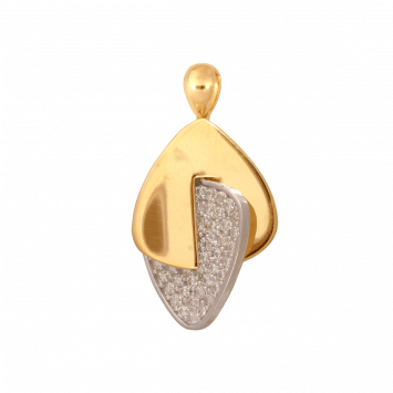 Wisiorek złoty trójkąty cyrkonie białe - wysyłka 24 h! - Mennica Skarbowa