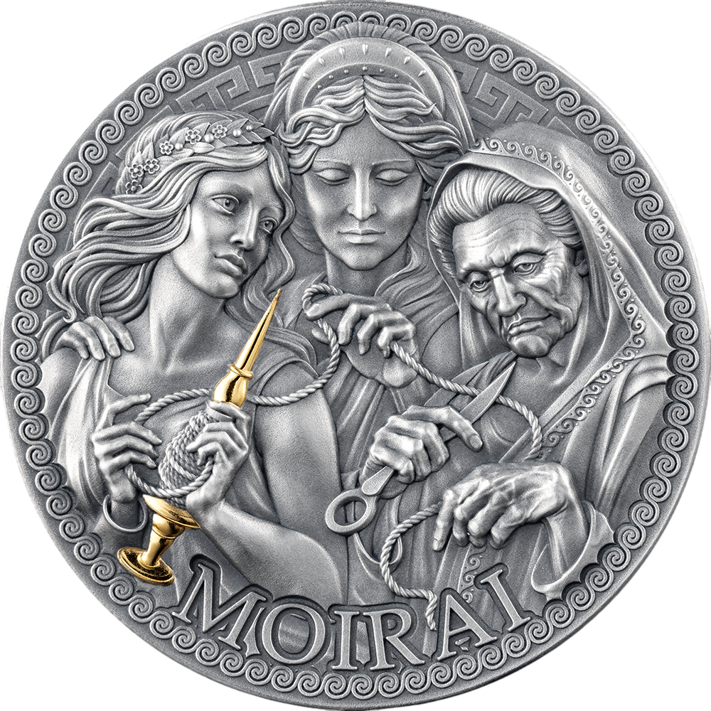 Srebrna moneta Mitologia Grecka: Mojra 2025 1 uncja - wysyłka 24 h! - Mennica Skarbowa
